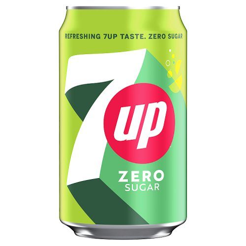 7UP Zero Sugar lemon and lime soft drink 330 ml can
