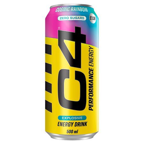 C4 Performance Energy Cosmic Rainbow zero sugar energy drink 500 ml can