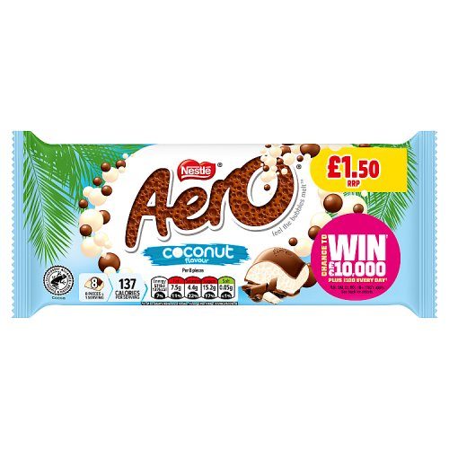 Nestle Aero Coconut flavour bubbly chocolate sharing bar