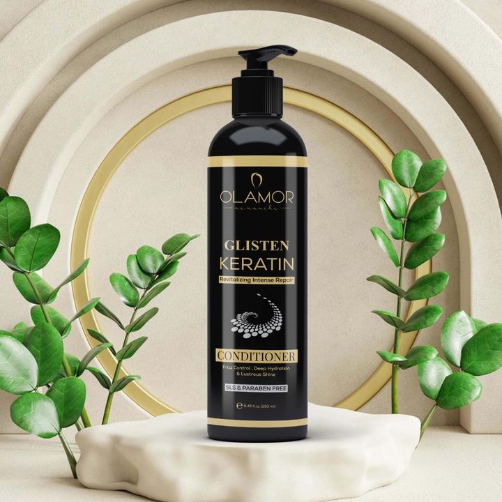 Olamor Glisten Keratin revitalizing intense repair conditioner, SLS and paraben free, 250 ml