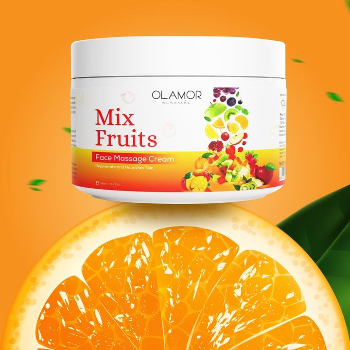 Olamor Mix Fruits face massage cream, 500 g jar